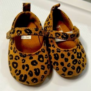 carters leopard print flats newborn